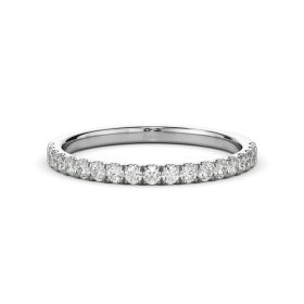 Amore White Gold Diamond Three-Quarter Band