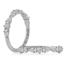 Jaffe 14k Natural Diamond Wedding Band