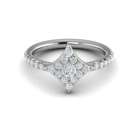 Vlora Estrella Collection White Gold Estrella Collection Diamond Cluster Star Ring