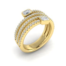 Vlora Sofia Collection Yellow Gold Diamond Wrap Ring