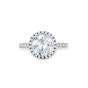 Round Diamond Halo Engagment Ring Setting