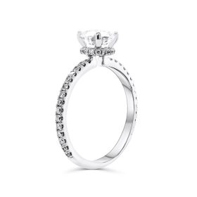 Hidden Halo Diamond Engagement Ring Setting
