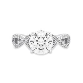 Diamond Ribbon Engagement Ring Setting
