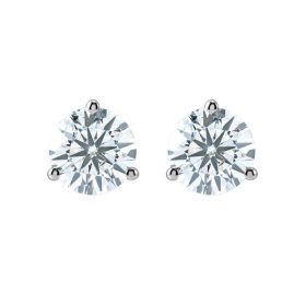 One and a Half Carat Martini Diamond Stud Earrings