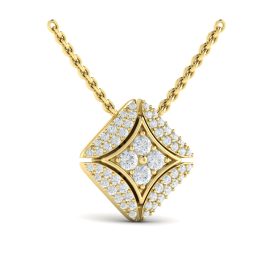 Vlora Estrella Collection Yellow Gold Diamond Cluster Star Necklace