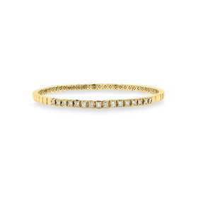 Yellow Gold Diamond Stretch Bangle