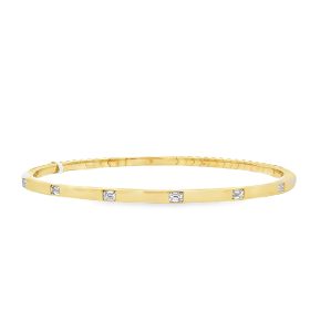 Ancona Yellow Gold Diamond Bangle Bracelet