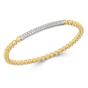 Ancona Yellow Gold Diamond Bead Bracelet