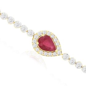 Ancona Yellow Gold Ruby Tennis Bracelet