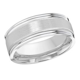 White Gold Satin Band