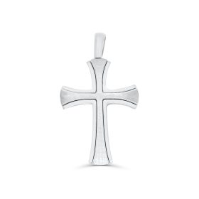 White Gold Medium Contemporary Cross