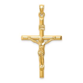 Yellow Gold Tube Crucifix