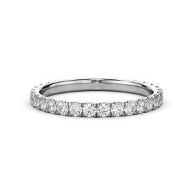 Amore Collection White Gold Round Diamond Eternity Band