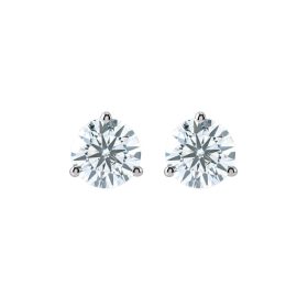 Three-Quarter Carat Martini Diamond Stud Earrings