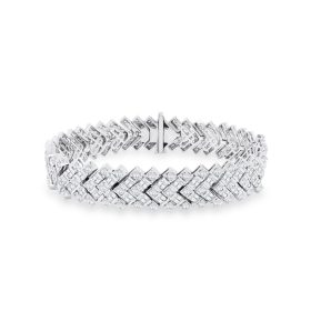 White Gold Diamond Cocktail Tennis Bracelet