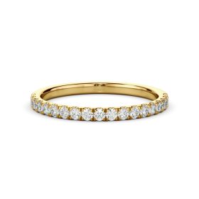 Amore Yellow Gold Diamond Three-Quarter Band