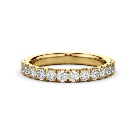 Amore Yellow Gold Diamond Half-Set Band