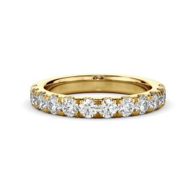 Amore Yellow Gold Diamond Half-Set Band