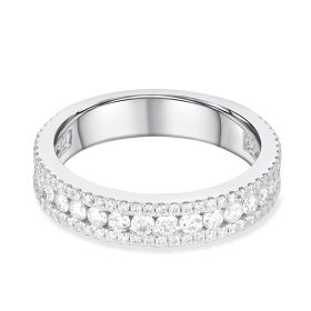Ancona White Gold Multi-Row Diamond Ring