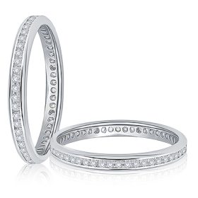 Channel Set Round Diamond Eternity Band