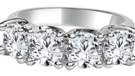 Ancona Diamond Single Row Anniversary Band