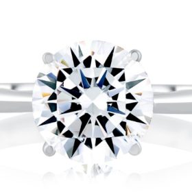 Solitaire Engagement Ring with Surprise Diamonds