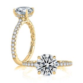 Statement Round Quilted Engagement Ring