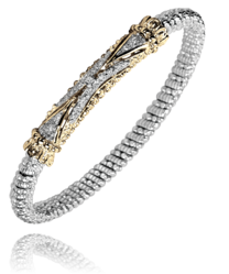 Vahan Two-Tone Gold Diamond Accent Bangle