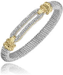 Vahan Two-Tone Gold Diamond Split-Bar Bracelet