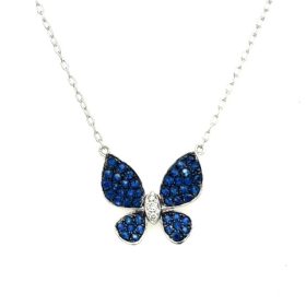 Ancona White Gold Diamond Butterfly Pendant
