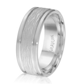 Precision Groove White Gold Wedding Band