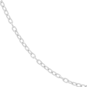 Ancona White Gold Solid Rolo Chain
