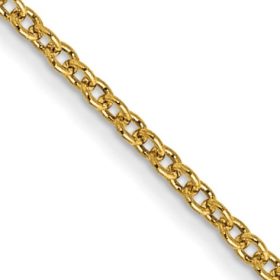 Yellow Gold Solid Cable Link Chain