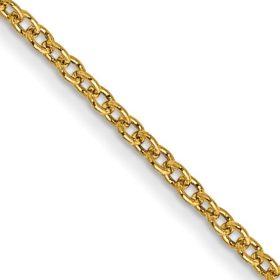 Ancona Yellow Gold Solid Cable Link Chain