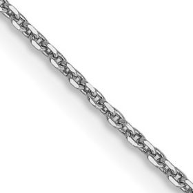 White Gold Solid Cable Link Chain