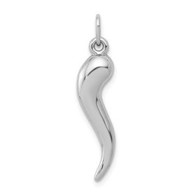 White Gold Giusto Cornicello (Italian Horn) Charm