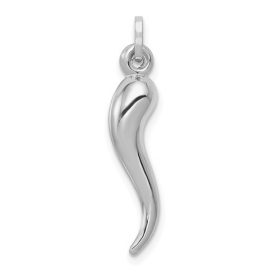 Ancona White Gold Cornicello Pendant