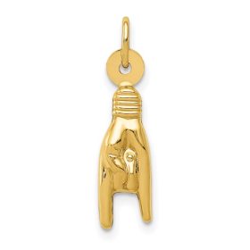 Yellow Gold Mano Cornutto Charm