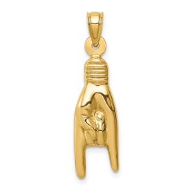 Yellow Gold Mano Cornutto Pendant