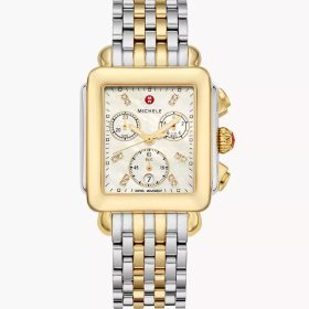 Deco Two-Tone Diamond Dial Watch