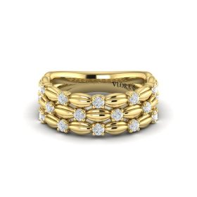 Triple Cascade Ring with Satin Finish