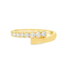 Yellow Gold Diamond Bypass Ring