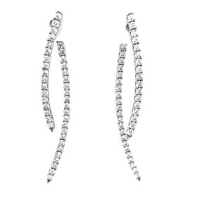 Ancona White Gold Diamond Drop Earrings