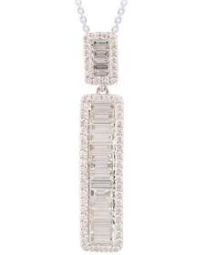 Ancona White Gold Diamond Drop Pendant