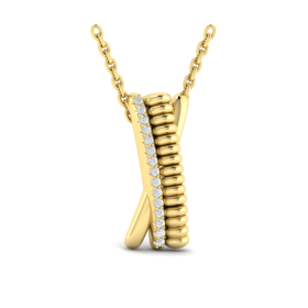 Textured Crossed Pendant