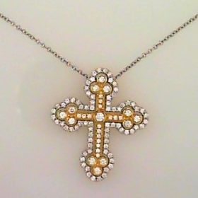 Grazia Collection Large Diamond Cross Pendant