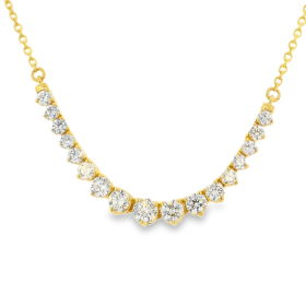 Yellow Gold Graduated Diamond Necklace