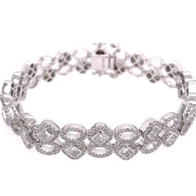 Mutlicut Diamond Fancy Link Tennis Bracelet