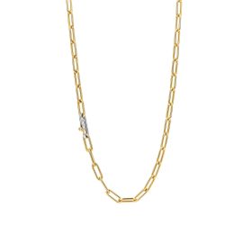 Ti Sento Gold Paperclip Necklace