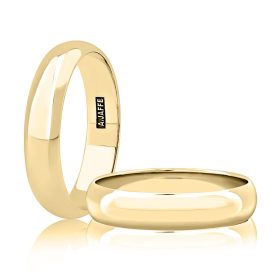 Domed Brushed Matte Platinum Men’s Wedding Band With Polished Edges